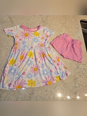 Birdie Bean 3t Bamboo Floral Peplum & Shorts Set